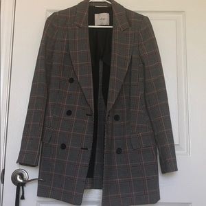 Aritzia Plaid Oversized Blazer